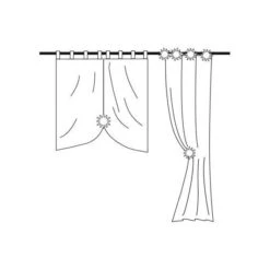 Lot De 2 Pinces Rideaux Lina Noires -Eminza pince metal gm lina x2 noir 127888 1682515612