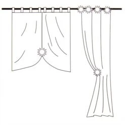 Lot De 2 Pinces Rideau Central Park Noir -Eminza pince metal pm central park x2 noir argent 39465 1