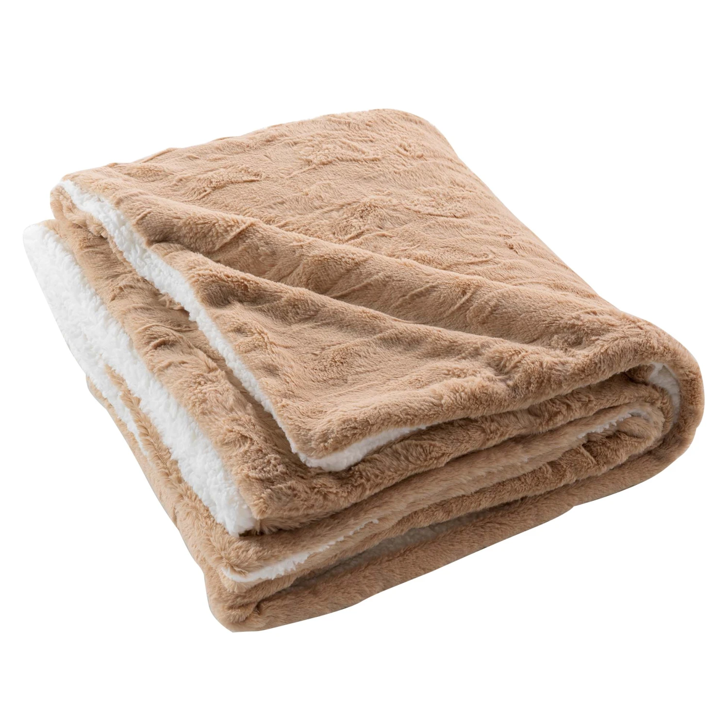 Plaid fausse fourrure (150 cm) Foxy Taupe Plaid Fausse Fourrure (150 Cm) Foxy Taupe -Eminza plaid 125 x 150 cm imitation fourrure sherpa foxy sable 130567 1689584915