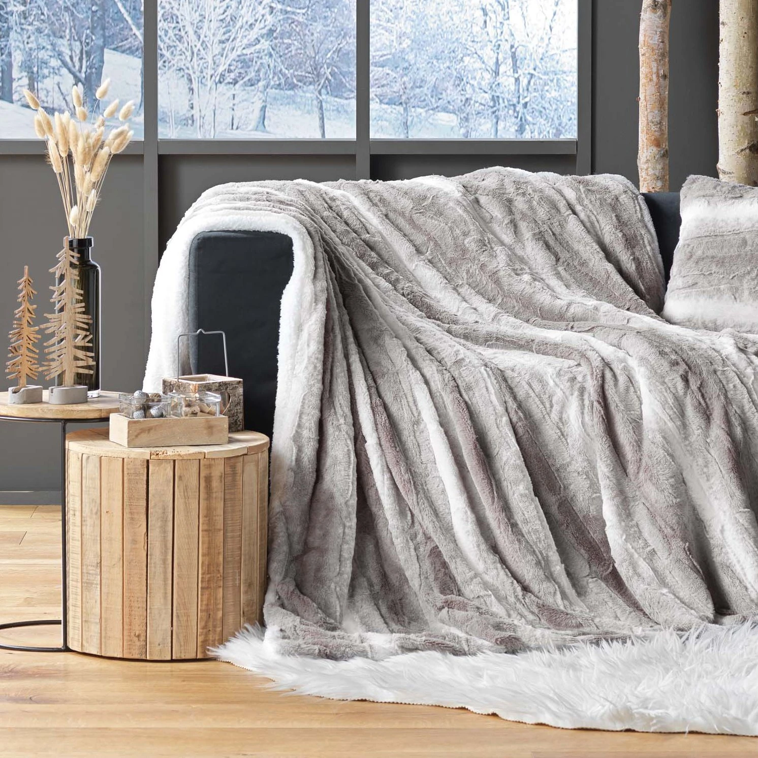 Plaid fausse fourrure (220 cm) Sven Beige Plaid Fausse Fourrure (220 Cm) Sven Beige -Eminza plaid 180 x 220 cm imitation fourrure sherpa sven 118576 1656057769