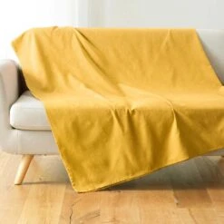 Plaid (220 Cm) Lucile Jaune Curry