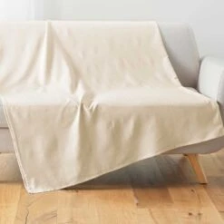 Plaid (220 Cm) Lucile Ecru