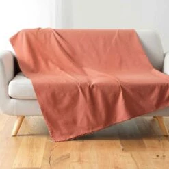 Plaid (240 Cm) Lucile Rouge Marsala