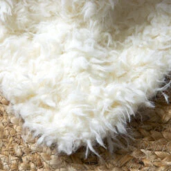 Plaid Fausse Fourrure (180 Cm) Caline Blanc Cassé -Eminza plaid caline texture