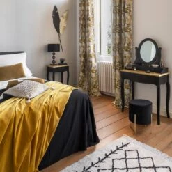 Plaid Doux (230 Cm) Tendresse Flanel Jaune Ocre -Eminza plaid doux 230 cm tendresse flanel jaune ocre 60497 1640768208