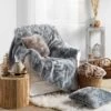 Plaid Fausse Fourrure (220 Cm) Antartic Gris