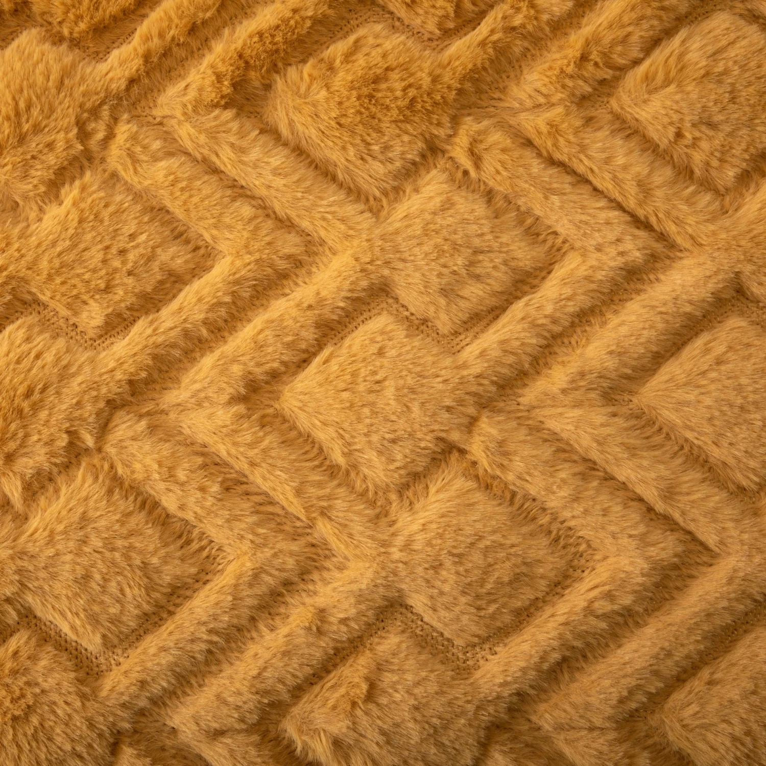 Plaid fausse fourrure (160 cm) Mara Jaune ocre Plaid Fausse Fourrure (160 Cm) Mara Jaune Ocre -Eminza plaid four brod mara oc120x160 119128 1657529096