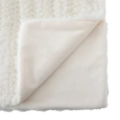 Plaid Fausse Fourrure (160 Cm) Liani Ivoire -Eminza plaid four jac liani iv120x160 130816 1690527534