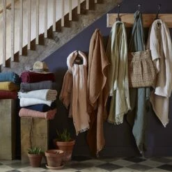 Plaid Gaze De Coton (160 Cm) Gaïa Terracotta -Eminza plaid franges 130 x 160 cm ga a terracotta 112757 1655799160