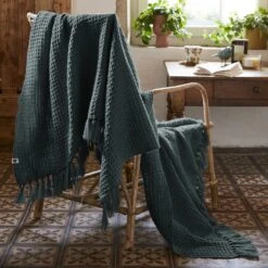 Plaid Canapé Matière Recyclée (160 Cm) Gabin Gris Ardoise