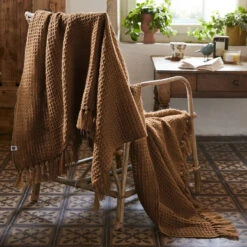 Plaid Canapé Matière Recyclée (160 Cm) Gabin Camel