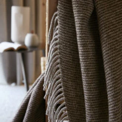 Plaid Laine (200 Cm) Marceau Gris -Eminza plaid franges 140 x 200 cm laine marceau 131467 1695200351 corr