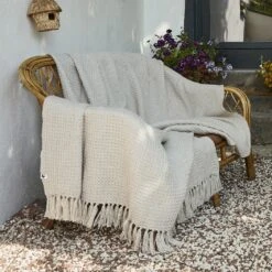 Plaid Canapé Matière Recyclée (220 Cm) Gabin Beige Pampa