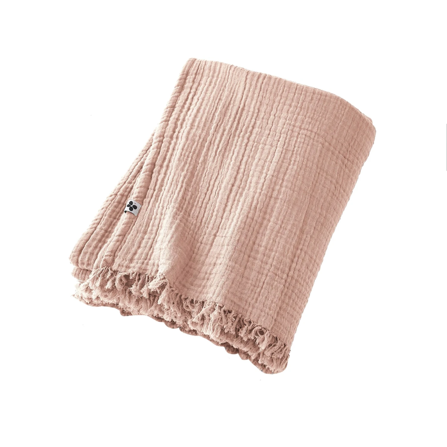 Plaid gaze de coton (160 cm) Gaïa Rose poudré Plaid Gaze De Coton (160 Cm) Gaïa Rose Poudré -Eminza plaid gaze de coton 160 cm ga a rose poudr 112766 1669630708