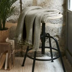 Plaid Gaze De Coton (160 Cm) Gaïa Vert Romarin