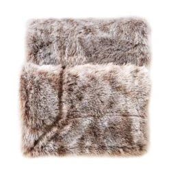 Plaid Fausse Fourrure (150 Cm) Antartic Chocolat -Eminza plaid imitation fourrure antartic chocolat 49041