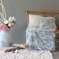 Plaid Fausse Fourrure (150 Cm) Ours Gris -Eminza plaid imitation fourrure ours gris 39106 3