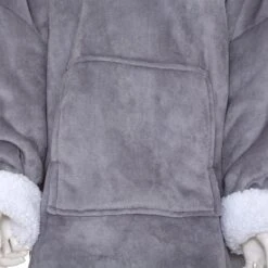 Sweat Plaid Polaire Noa Gris -Eminza plaid sweat flan gris l xl 130760 1690539084