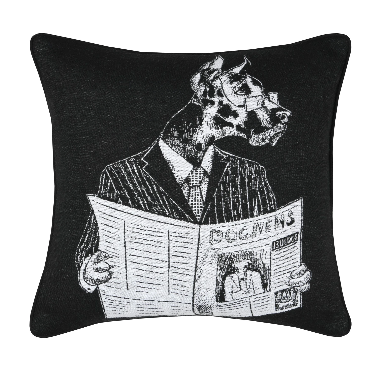 Coussin carré (40 cm) Princeton Noir Coussin Carré (40 Cm) Princeton Noir -Eminza princeton coussin 40x40 noir 129922 1688634577