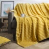 Plaid Doux (220 Cm) Dune Jaune