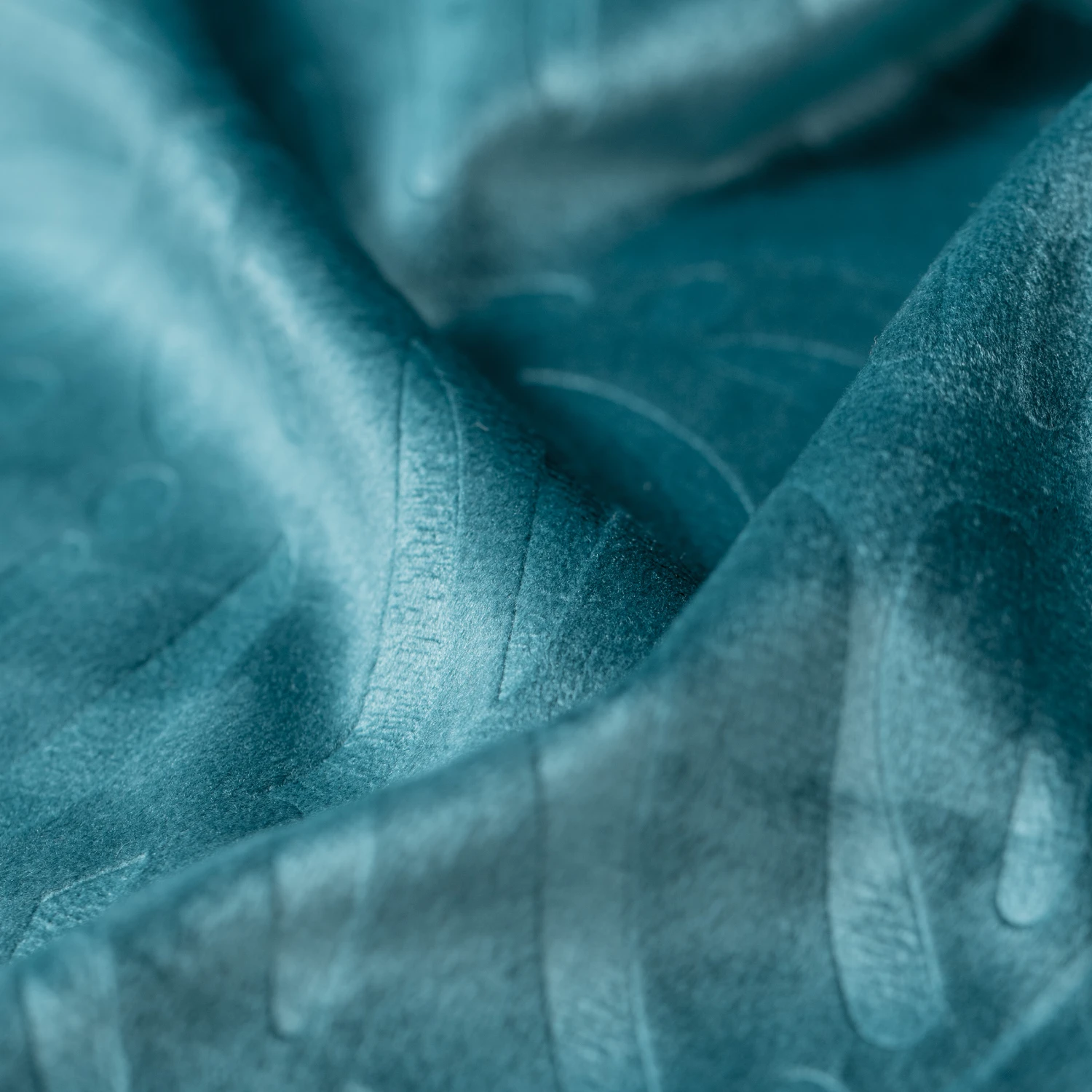 Rideau occultant velours (140 x 280 cm) Fern Bleu pétrole Rideau Occultant Velours (140 X 280 Cm) Fern Bleu Pétrole -Eminza r fern bleu zoom02