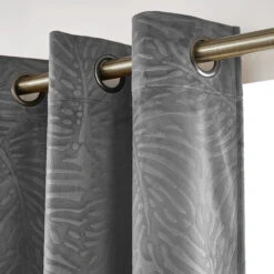 Rideau Occultant Velours (140 X 240 Cm) Fern Gris Anthracite