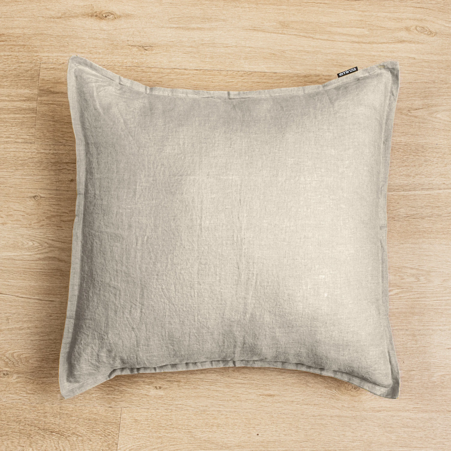 Taie d'oreiller carrée lin lavé (60 cm) Louise Beige Taie D'oreiller Carrée Lin Lavé (60 Cm) Louise Beige -Eminza r louise coussin60 beige