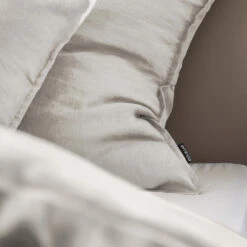 Taie D'oreiller Carrée Lin Lavé (60 Cm) Louise Beige 2 Taie D'oreiller Carrée Lin Lavé (60 Cm) Louise Beige -Eminza r louise hdc zoom beige 2400