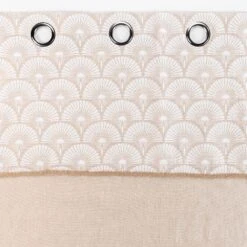Rideau Coton (140 X 240 Cm) Bahina Beige 3 Rideau Coton (140 X 240 Cm) Bahina Beige -Eminza rideau a oeillets 140 x 240 cm polycoton uni top imprime jute bahina blanc 113891 1642414616