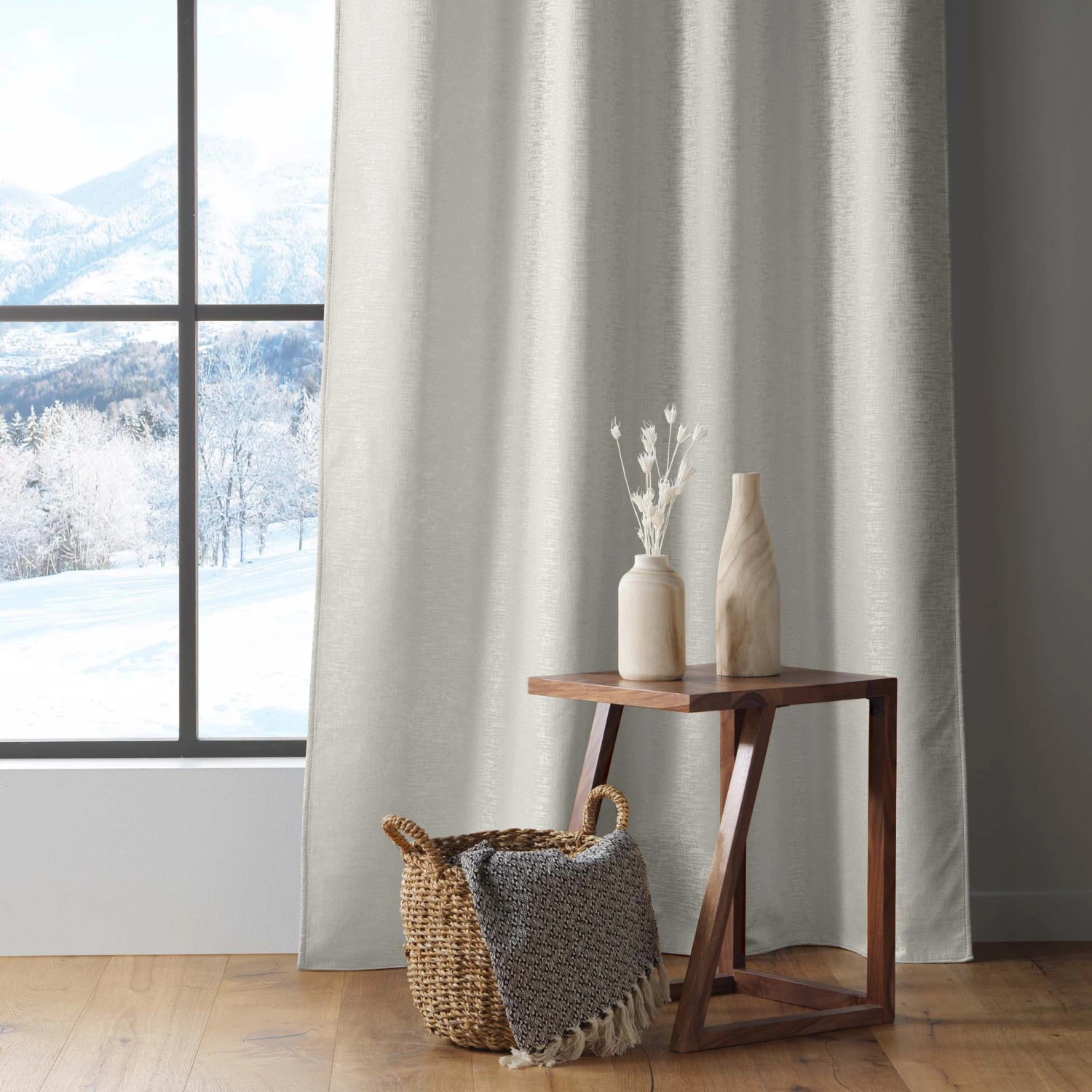 Rideau thermique isolant (140 x 260 cm) Polarine Ecru Rideau Thermique Isolant (140 X 260 Cm) Polarine Ecru -Eminza rideau a oeillets 140 x 260 cm isolant jacquard polarine naturel 130583 1689166461