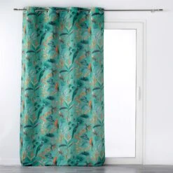 Rideau (140 X 260 Cm) Panis Bleu -Eminza rideau a oeillets 140 x 260 cm polyester imprime panis bleu 113741 1642690817