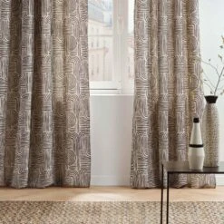 Rideau (140 X 280 Cm) Pandore Noir -Eminza rideau a oeillets 140 x 280 cm polycoton imprime pandore noir 130569 1689588400