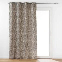 Rideau (140 X 280 Cm) Pandore Noir -Eminza rideau a oeillets 140 x 280 cm polycoton imprime pandore noir 130569 1689588414