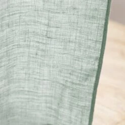 Rideau Lin Lavé Ajustable (140 X Max 270 Cm) Louise Vert Eucalyptus -Eminza rideau ajustable 8 anneaux pince 140 x 270 cm lin lav louise eucalyptus 127811 1680167685