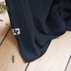 Rideau Gaze De Coton Ajustable (140 X Max 300 Cm) Gaïa Bleu Nuit 4 Rideau Gaze De Coton Ajustable (140 X Max 300 Cm) Gaïa Bleu Nuit -Eminza rideau ajustable 8 anneaux pince gaze de coton 140 x 300 cm minuit dark blue ga a 109370 1631603534