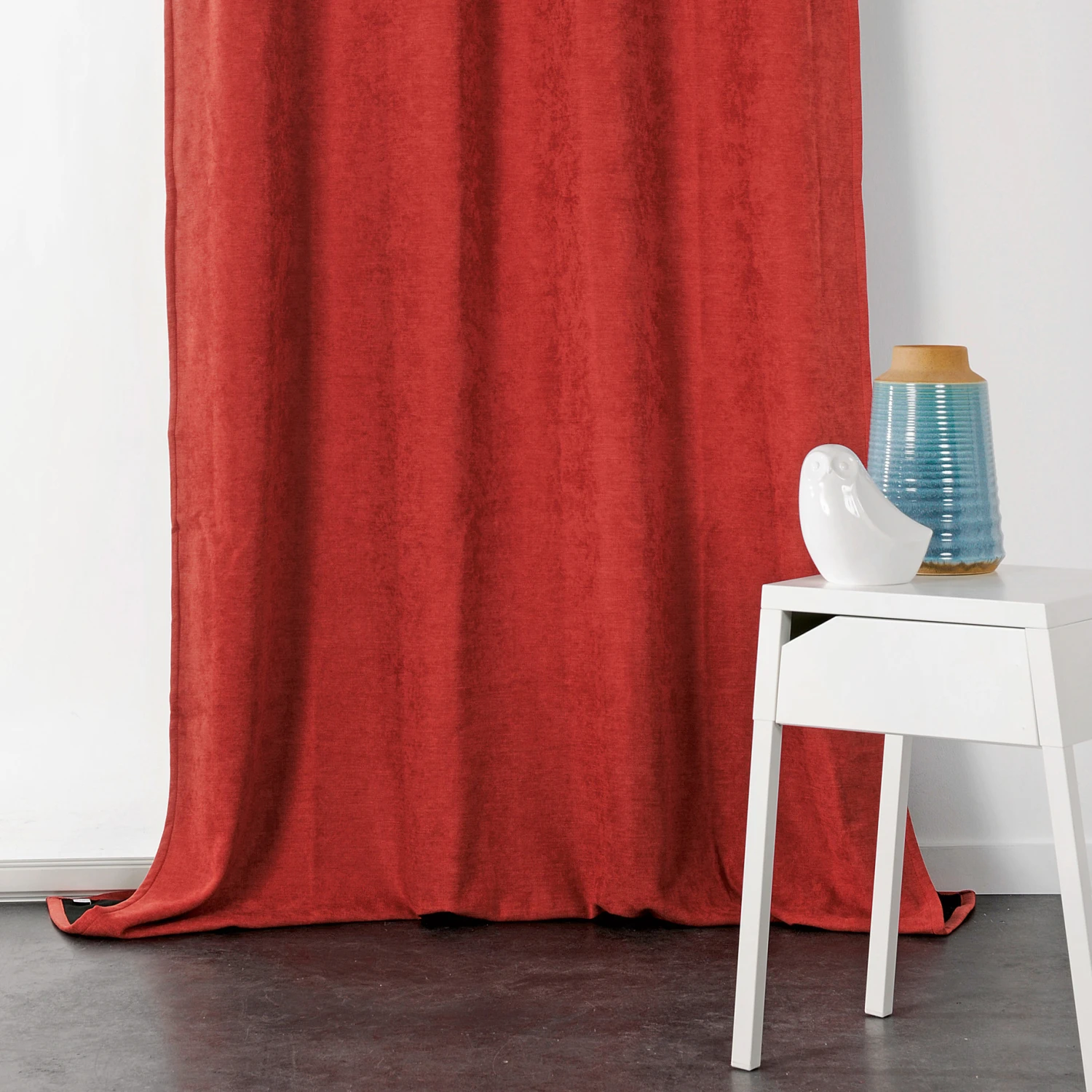 Rideau occultant isolant (140 x H260 cm) Alaska Terracotta Rideau Occultant Isolant (140 X H260 Cm) Alaska Terracotta -Eminza rideau alaska 37 terracotta 553 37 375fr 140x260 73419 1