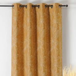 Rideau Obscurcissant Isolant (140 X 240 Cm) Bengale Jaune Moutarde