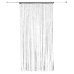 Rideau De Fil (90 X H200 Cm) Uni Gris -Eminza rideau de fil 90 x h200 cm uni gris 15756 6