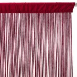 Rideau De Fil (90 X H200 Cm) Uni Rouge Grenat -Eminza rideau de fil 90 x h200 cm uni rouge 15761 6