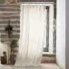 Rideau Gaze De Coton Ajustable (180 X Max 300 Cm) Gaïa Beige Pampa