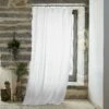 Rideau Gaze De Coton Ajustable (180 X Max 300 Cm) Gaïa Blanc Chantilly