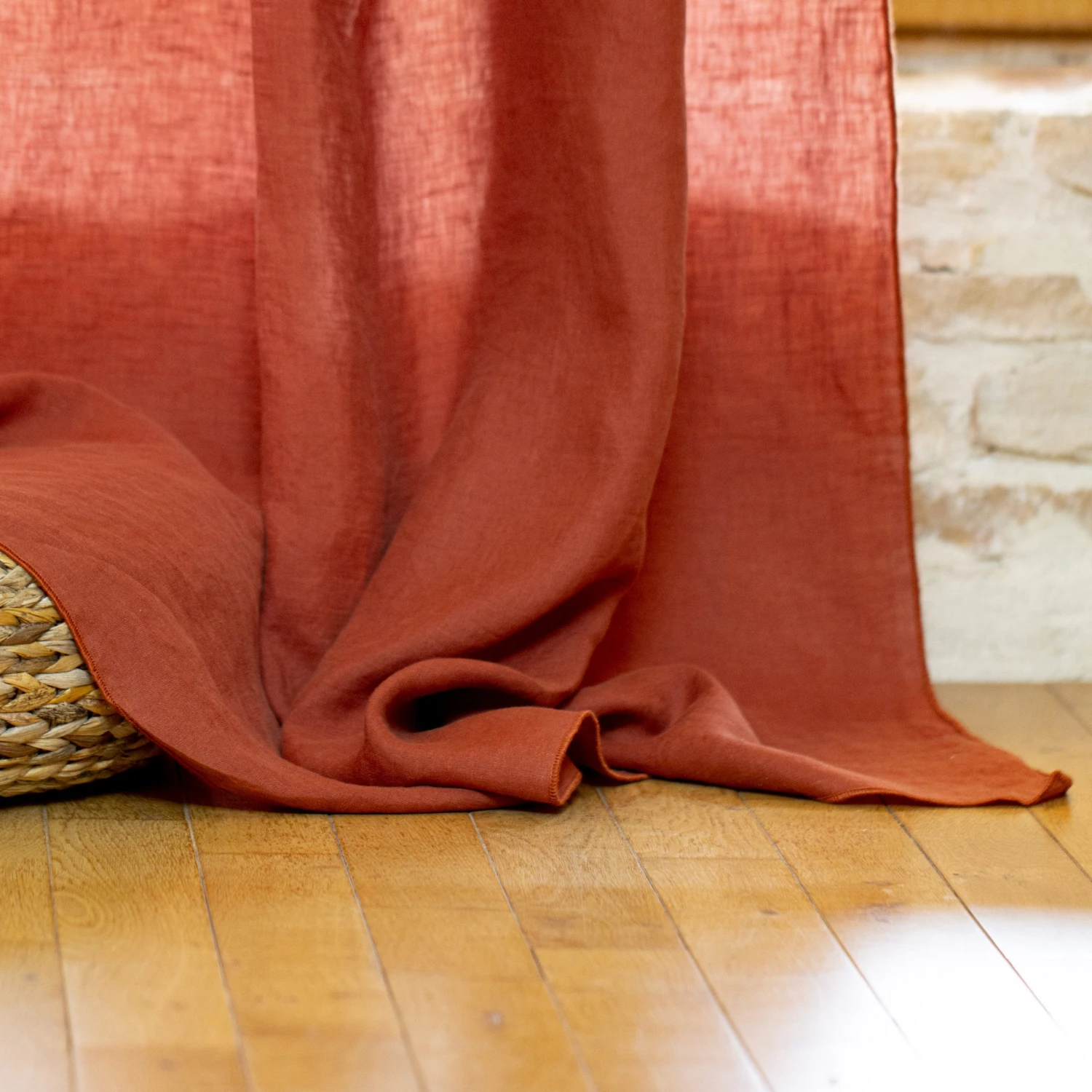 Rideau lin lavé ajustable (140 x max 270 cm) Louise Terracotta Rideau Lin Lavé Ajustable (140 X Max 270 Cm) Louise Terracotta -Eminza rideau lin lav ajustable 140 x max 270 cm louise terracotta 122617 1686038826