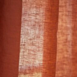 Rideau Lin Lavé Ajustable (140 X Max 270 Cm) Louise Terracotta 2 Rideau Lin Lavé Ajustable (140 X Max 270 Cm) Louise Terracotta -Eminza rideau lin lav ajustable 140 x max 270 cm louise terracotta 122617 1686039054