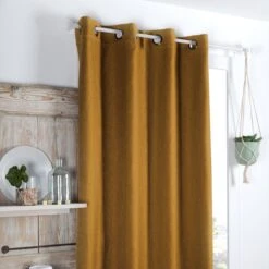 Rideau Obscurcissant (140 X 260 Cm) Copenhague Jaune Moutarde