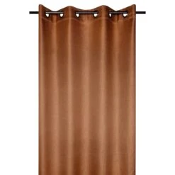 Rideau Obscurcissant (140 X 260 Cm) Copenhague Marron Clair -Eminza rideau obscurcissant 140 x 260 cm copenhague marron clair 93478 1680078408