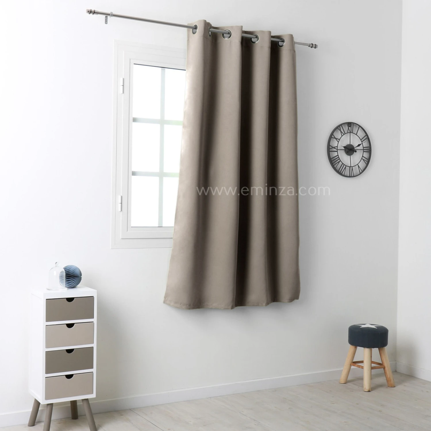 Rideau occultant (135 x H180 cm) Notte Lin Rideau Occultant (135 X H180 Cm) Notte Lin -Eminza rideau occultant 135 x h180 cm notte lin 57758 2