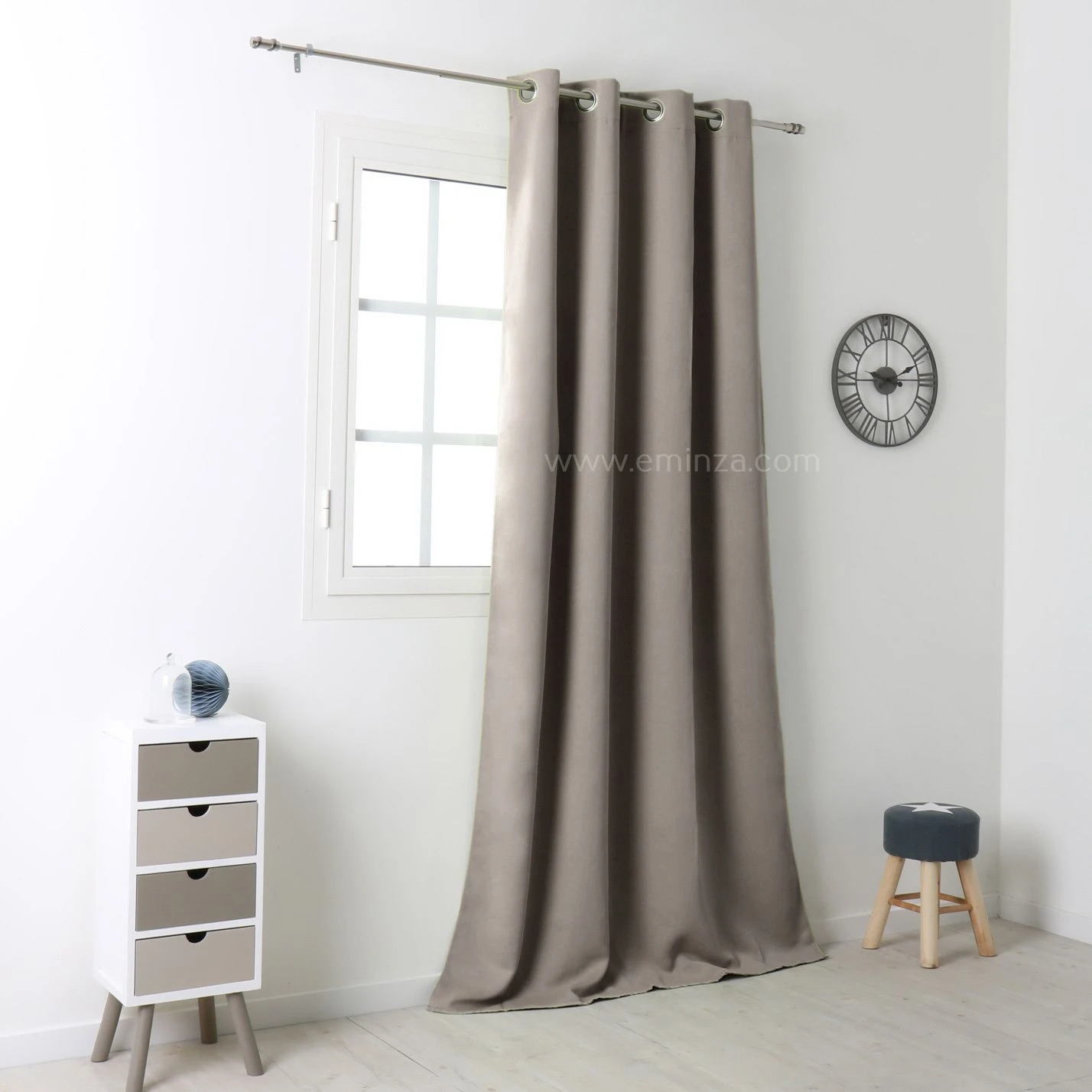 Rideau occultant (135 x H250 cm) Notte Lin Rideau Occultant (135 X H250 Cm) Notte Lin -Eminza rideau occultant 135 x h250 cm notte lin 57745 2