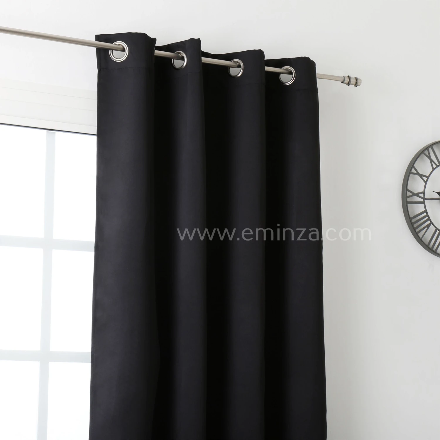 Rideau occultant (135 x H250 cm) Notte Noir Rideau Occultant (135 X H250 Cm) Notte Noir -Eminza rideau occultant 135 x h250 cm notte noir 57755 3