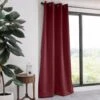 Rideau Occultant (135 X H250 Cm) Notte Rouge Foncé