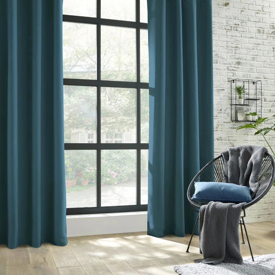 Rideau occultant (140 x 260 cm) Ella Vert canard Rideau Occultant (140 X 260 Cm) Ella Vert Canard -Eminza rideau occultant 140 x 260 cm ella vert canard 71984 1587462573